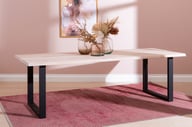 Pikkukuva: Estelle lankkupöytä 240x95 valkoöljytty tammi, U-jalalla