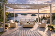 Pikkukuva: Nordic paviljonki 3x4m säleikkökatolla, khaki
