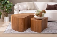 Island sarjapöytä 90x60x40 + 60x40x33 american walnut: Tyylikäs sohvapöytä, joka yhdistää käytännöllisyyden ja estetiikan. Sopii täydellisesti olohuoneen säilytykseen ja sisustukseen.