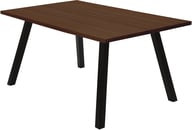 Pikkukuva: Talvik lankkupöytä 160x95cm tumma pähkinä, suora reuna, mustat puujalat
