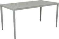 Bigby ruokapöytä 144x76 cm, vihreä: Tyylikäs vihreä ruokapöytä ulkokäyttöön, 144x76 cm. Erinomainen valinta terassille tai puutarhaan ruokailuhetkiin. Kestävä ja kaunis!