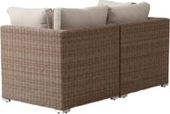 Mode 2-ist. sohva MAX (käsinojilla) natural: Tyylikäs ulkosohva, joka tarjoaa mukavuutta ja tyyliä terassille tai puutarhaan. Kestävä rakenne ja luonnollinen väri täydentävät ulkoilmapiiriä.