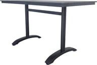 Dakota ruokapöytä 130x70cm: Tyylikäs musta alumiininen ruokapöytä, koko 130x70 cm, täydellinen ulkoilma- ja terassikaluste. Sopii erinomaisesti parvekkeelle tai puutarhaan.