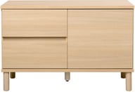 Pikkukuva: Sata lipastokaappi nro 10. 92cm ovi oikea + 2ltk vaalea tammi, pyöreä jalka