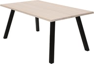 Talvik lankkupöytä 95x240 nordic koivu / musta puujalta: Tyylikäs lankkupöytä kahdeksalle, Nordic koivusta, viistoreunalla ja mustalla maalatulla puujalalla. Täydellinen ruokailutilan keskipisteeksi.