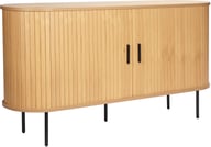 Pikkukuva: Pihla senkki 140x40x76cm, tammen värinen melamiini / mustat jalat