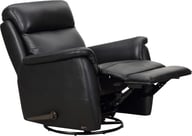 Pikkukuva: Loungea Colorado recliner-tuoli keinuva/pyörivä, musta nahka/keinonahka