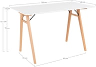 Pikkukuva: House Nordic Vojens työpöytä 120x60, valkoinen / natural