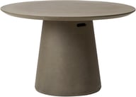 Skagen ruokapöytä pyöreä 120cm harmaa: Tyylikäs, 120 cm pyöreä ruokapöytä harmaasta kuitubetonista, täydellinen ulkoilmatiloihin, terassille tai parvekkeelle. Kestävä ja moderni valinta.