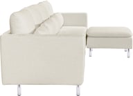 Lotti 4-istuttava divaanisohva, beige: Tyylikäs beige divaanisohva, jossa on tilaa neljälle. Sopii täydellisesti olohuoneeseen, luoden mukautuvan ja modernin istuintilan.