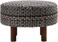 Pikkukuva: House Nordic rahi, musta, ruskeat jalat, ø50x36 cm