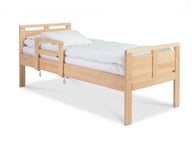 Pikkukuva: Seniori sänky 90x200 nousutuella, koivu lakattu (reunan korkeus 37cm)