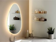 Pikkukuva: House Nordic led-peili, huurtumisenesto ja 3 valoasetusta, pisara, 58×80 cm