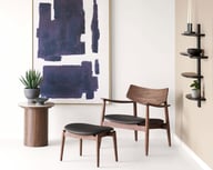 Pikkukuva: House Nordic seinähylly, musta tammi, 80x17,5x88 cm
