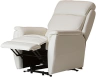 Pikkukuva: Loungea Colorado recliner-tuoli nostomekanismilla puhdas valkoinen nahka/keinonahka