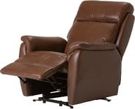 Pikkukuva: Loungea Colorado recliner-tuoli nostomekanismilla ruskea nahka/keinonahka