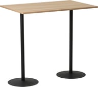 Rose baaripöytä 120x60 tammi/musta (sis. 2 jalkaa): Tyylikäs kahden hengen ruokapöytä, tammi. Sopii täydellisesti pieniin ruokailutiloihin ja moderniin sisustukseen.