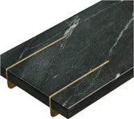Pikkukuva: House Nordic tarjotin, marmori, musta/messinki, 38x12,5 cm