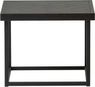 Kaiku sohvapöytä 50x50 musta saarni: Kaiku-sohvapöytä mustasta saarnista, 50x50 cm, tyylikkäät mustat metallijalat. Täydellinen olohuoneen sisustukseen ja säilytykseen.