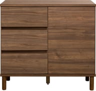 Pikkukuva: Sata lipastokaappi nro 17. 92cm ovi oikea + 3ltk ruskea, pyöreä jalka