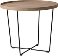 Kumina sohvapöytä 60cm: Tyylikäs Kumina-sohvapöytä, pyöreä 60 cm, saarniviimeistely, täydellinen olohuoneen säilytykseen ja sisustukseen. Sopii moderniin ja skandinaaviseen tyyliin.