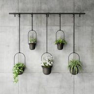 Pikkukuva: Umbra Triflora 5 kpl roikkuva kukkateline musta