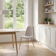 Pikkukuva: Maria ruokapöydän tuoli, harmaa runko / beige kangas