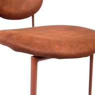 Pikkukuva: Saga ruokapöydän tuoli, ruskea metallirunko / ruskea kangas