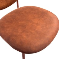 Pikkukuva: Saga ruokapöydän tuoli, ruskea metallirunko / ruskea kangas