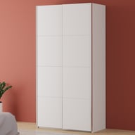 Pikkukuva: Fittio liukuovikaappi 120cm, valkoinen (sis. 4 hylly + 2 tankoa)