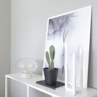 Pikkukuva: Malja design-pöytävalaisin valkoinen