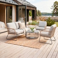 Pikkukuva: Provence sohvaryhmä 2+1+1 isolla sohvapöydällä, natural / beige