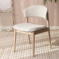 Pikkukuva: Niela ruokatuoli, valkolakattu tammi / beige kangas