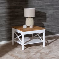 Pikkukuva: Hovi sohvapöytä 65cm, valkoinen/öljytty tammi