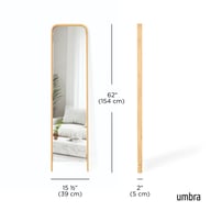 Pikkukuva: Umbra Bellwood nojaava peili 39x154 cm luonnonväri