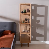 Malu vitriini kapea, natural tammi/tammiviilu