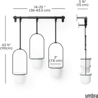 Pikkukuva: Umbra Triflora 3 kpl roikkuva kukkateline valkoinen/musta