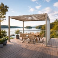 Pikkukuva: Nordic paviljonki 3x4m säleikkökatolla, khaki