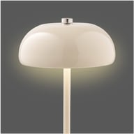 Pikkukuva: House Nordic ladattava pöytävalaisin, metalli, beige, ø13 cm