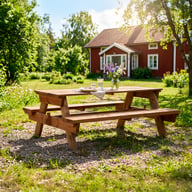 Pikkukuva: Mahti 200 pöytä+penkkisetti ruskea kestopuu