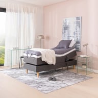Pikkukuva: Unelle 400 moottorisänky 80x200cm, Pocket hard, tummanharmaa (sis. Relax-petauspatja ja jalat)