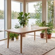 Pikkukuva: Bacoli ruokapöytä 95x200 cm, natural tammi (viilu)