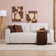 Pikkukuva: Flow 3-istuttava vuodesohva joustinpatjalla monique linen vaalea beige