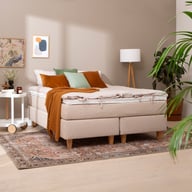 Pikkukuva: Unelle Aalto & Unelle 200 jenkkisänky 160x200 beige + petauspatja