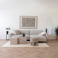 Pikkukuva: House Nordic Salvador divaanisohva, oikea, vaaleanharmaa buklee