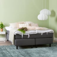 Pikkukuva: Unelle 300 jenkkisänky pocket 5-vyöh. hard 180x200cm, Fano 93 tummanharmaa, sis. jalat 60033mu