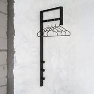 Pikkukuva: House Nordic Trento vaateteline 82 cm, metallinen, musta