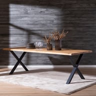 Pikkukuva: Estelle lankkupöytä 240x95 öljytty tammi, X-jalalla