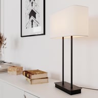 Pikkukuva: Luton pöytävalaisin 56cm musta/valkoinen