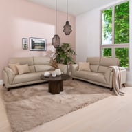 Pikkukuva: Amalfi 3+2-istuttava sohvakalusto beige nahka/keinonahka